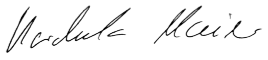 Unterschrift von Kordula Maier